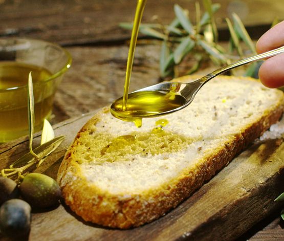 Degustazione di olio d'oliva extra vergine BIO e DOP in azienda agricola e al frantoio. Agriturismo Gaiattone Assisi, Umbria, Italia